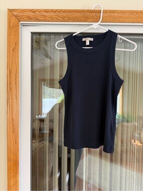 Banana Republic Navy Blue Ribbed Tank Top